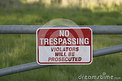 No Trespassing Sign