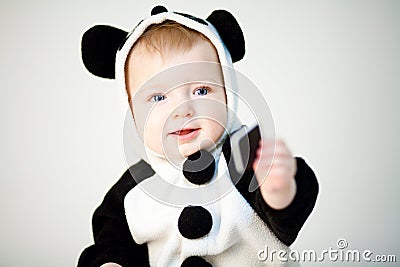 婴孩服装熊猫 免版税库存照片 - 图片: 1347992