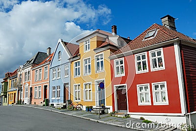 卑尔根五颜六色的房子挪威 免版税库存照片 - 