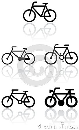 自行车集合符号向量 库存照片 - 图片: 1691383