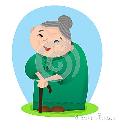 动画片微笑的祖母 免 版税 库存照片 - 图片: 308