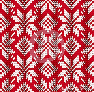 Nordic knitted seamless pattern