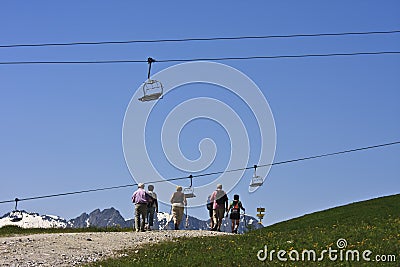 Nordic walking at Latschenalm, Gerlos in Tyrol