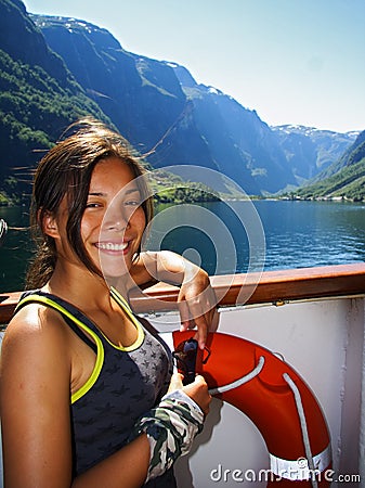 Norway cruise ship woman