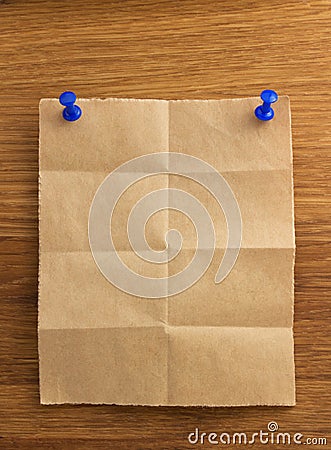 Note paper on wood