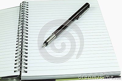 Notepad and Fountain Pen