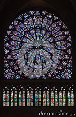 Notre Dame Cathedral Paris Glass Window