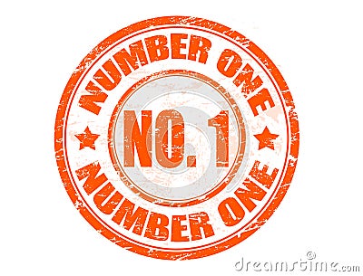 Number One Rubber Stamp Royalty Free Stock