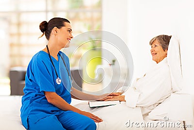 Nurse visiting patient