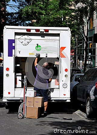 NYC: FEDEX Delivery Man and Truck