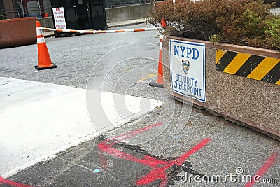 NYPD Security Checkpoint