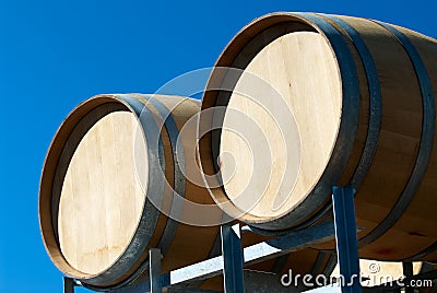 Oak Wine Barrels - Solo Isolated Background