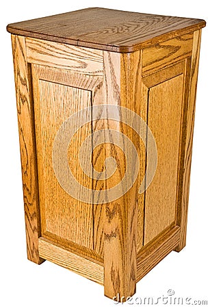 Oak Wood Pedestal End Table Stock Photos - Image: 12204323