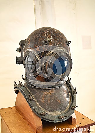 Obsolete diving helmet