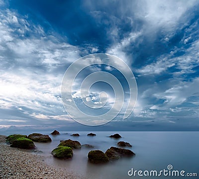 Ocean morning sunrise landscape