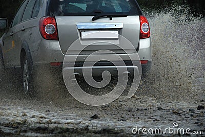 Off road car in dirt