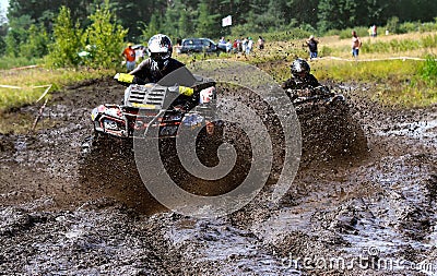 Off-road racing on ATV