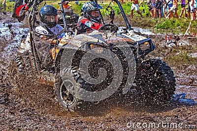 Off-road racing on ATV