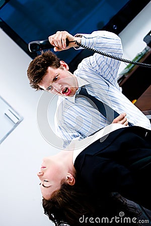 Office Aggression Royalty Free Stock Photogra