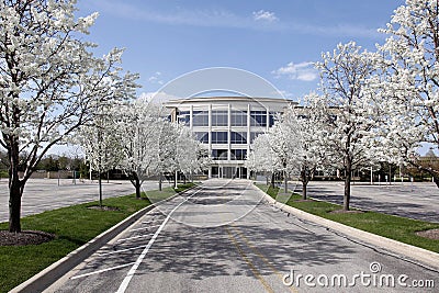 Office building in spring