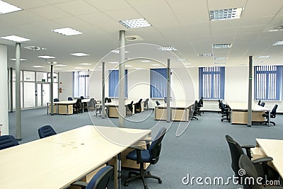 Office interior - modern empty open space office
