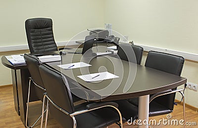 Office of a manager, ready for meeting