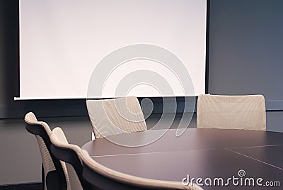 Office table with chairs.