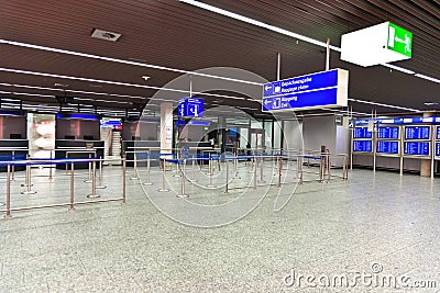 Officer at Passport Control counter at Airport