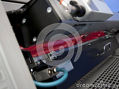 Offset press printing for labels (detail)