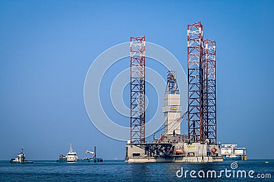Offshore gas exploration rig