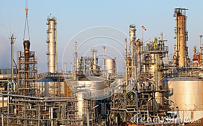 Oil and gad storage tank in refinery