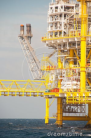 Oil and gas platform in the gulf