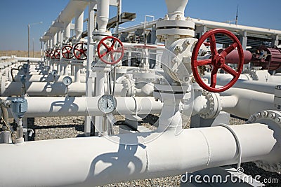 Oil gas processing plant pipe line valves