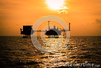 Oil platform silhouette