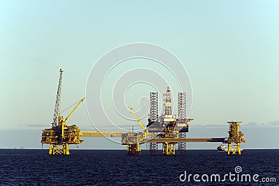 Oil platforms in North Sea