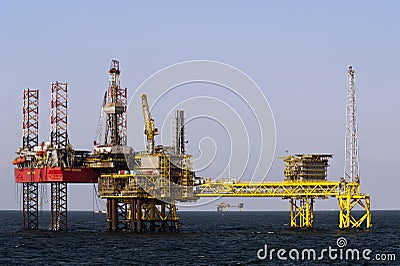 Oil platforms in North Sea