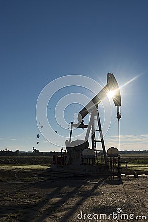 Oil Pump with Hot Air Balloons