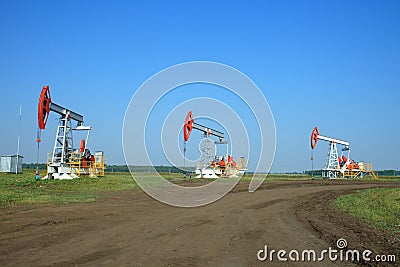 Oil Pump Jack In a field