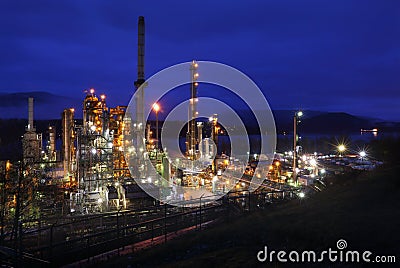 Oil Refinery Night Shift