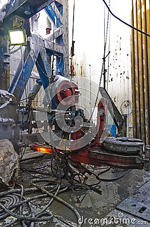 Oil rig - rotary table - drilling