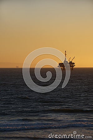 Oil Rig at sunset.