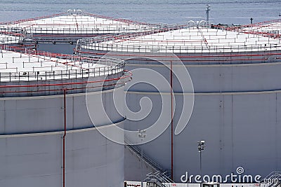 Oil storage tanks