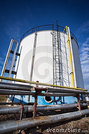 Oil storage tanks