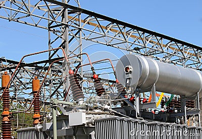 Oil tank in transformer power station for the production of ener