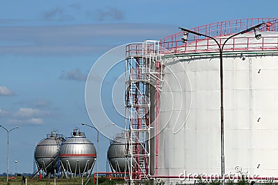 Oil tanks refinery