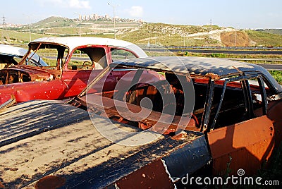 Old abandoned cars