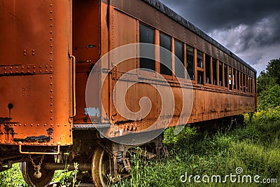 Old abandoned train car