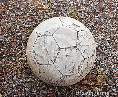 Old ball on the ground