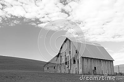 Old Barn in Black and White