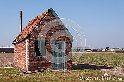 Old barn in the field